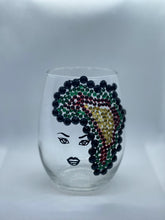 Load image into Gallery viewer, Bedazzled/ Glitter Wine Glass
