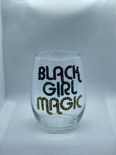 Load image into Gallery viewer, Bedazzled/ Glitter Wine Glass
