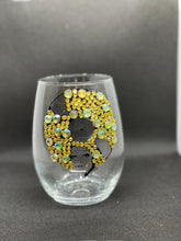 Load image into Gallery viewer, Bedazzled/ Glitter Wine Glass
