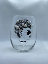 Load image into Gallery viewer, Bedazzled/ Glitter Wine Glass
