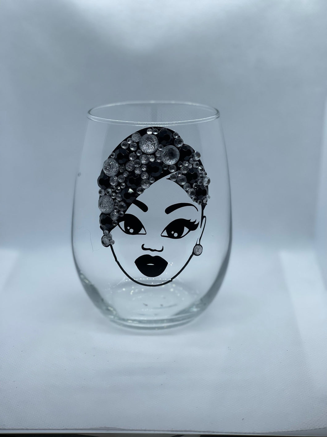 Bedazzled/ Glitter Wine Glass