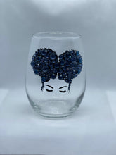 Load image into Gallery viewer, Bedazzled/ Glitter Wine Glass
